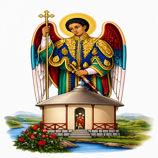 Saint Rufael – Ethiopian Orthodox Icon Painting