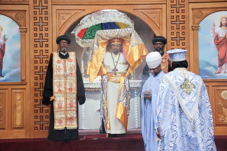 Clergy vested for the consecration